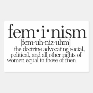 Pegatina Rectangular Feminismo definido