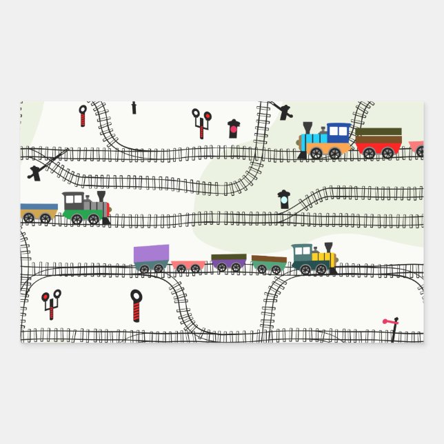 Pegatina Rectangular Ferrocarril (Anverso)