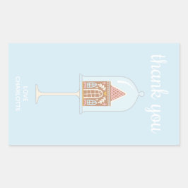 Pegatina Rectangular Fiesta de Gingerbread Gracias Pegatinas