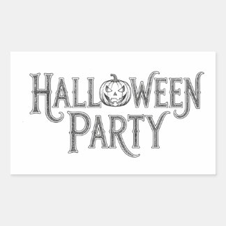 Pegatina Rectangular Fiesta de Halloween