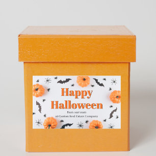 Pegatina Rectangular Fiesta de Halloween personalizada de la empresa