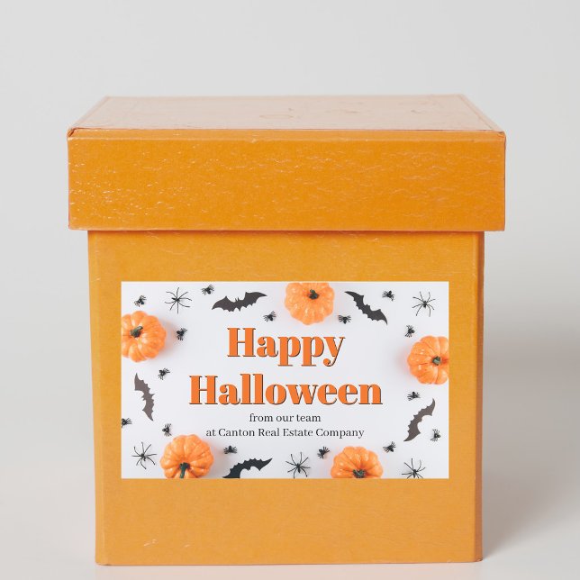 Pegatina Rectangular Fiesta de Halloween personalizada de la empresa (Subido por el creador)