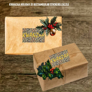 Pegatina Rectangular Fiesta de Kwanzaa 31