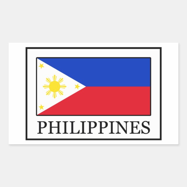 Pegatina Rectangular Filipinas (Anverso)