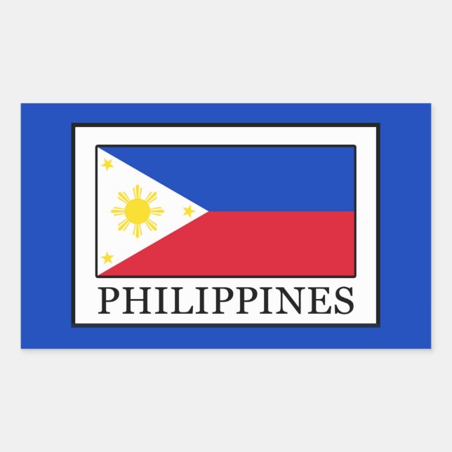 Pegatina Rectangular Filipinas (Anverso)