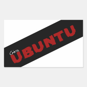 Pegatina Rectangular Filosofía africana "Gira Ubuntu"