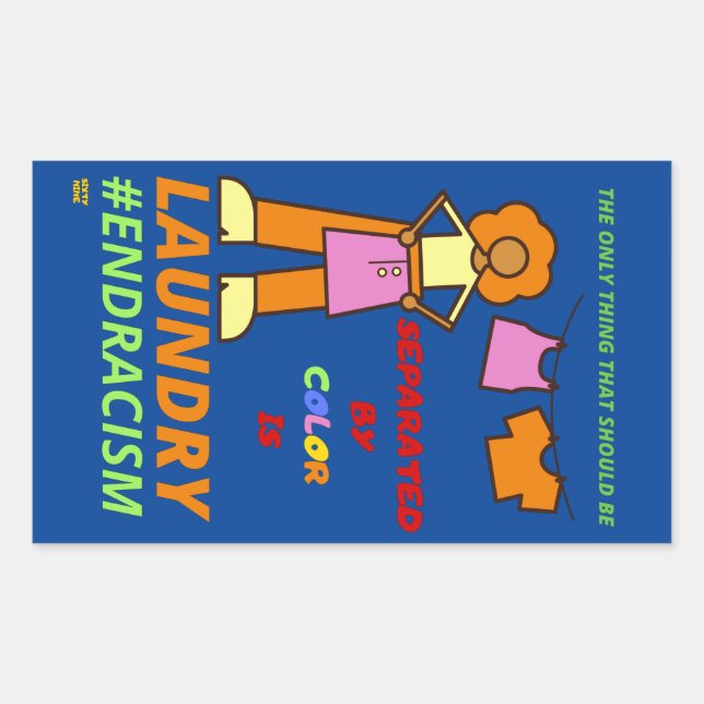 PEGATINA RECTANGULAR "FIN AL RACISMO" (Anverso)