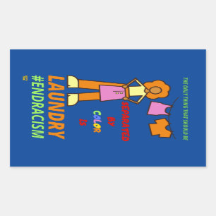 PEGATINA RECTANGULAR "FIN AL RACISMO"