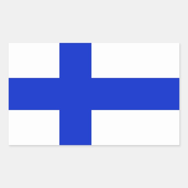 Pegatina Rectangular Finlandia (Anverso)