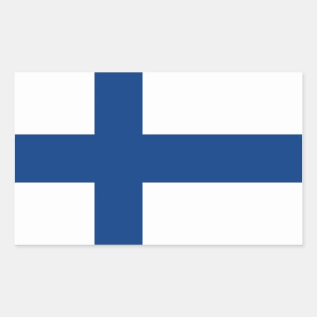 PEGATINA RECTANGULAR FINLANDIA (Anverso)