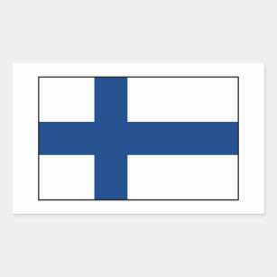 Pegatina Rectangular Finlandia - bandera finlandesa