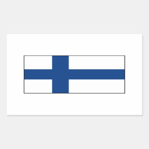 Pegatina Rectangular Finlandia - Bandera finlandesa