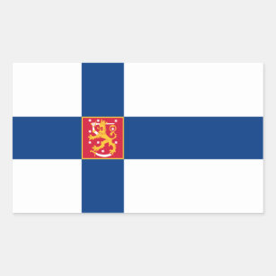Pegatina Rectangular Finlandia/bandera finlandesa/del Finn