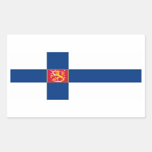 Pegatina Rectangular Finlandia/bandera finlandesa/del Finn