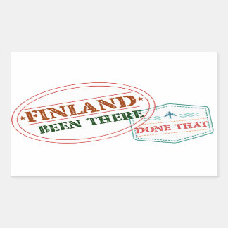Pegatina Rectangular Finlandia Estuvo Ahí Hecho Que
