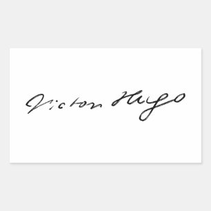 Pegatina Rectangular firma autógrafo escritor cultura literatura Victor