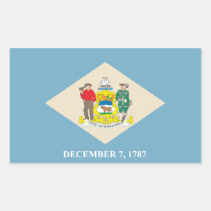 Pegatina Rectangular Firma de Delaware