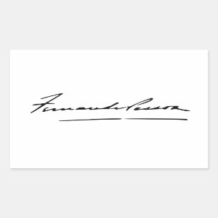 Pegatina Rectangular Firma de Fernando Pessoa