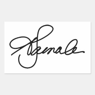 Pegatina Rectangular Firma de KAMALA