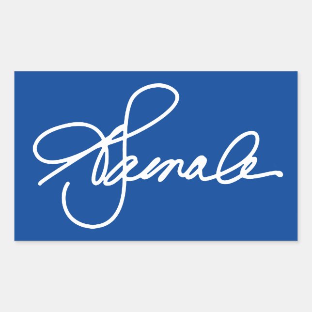 Pegatina Rectangular Firma de KAMALA (Anverso)