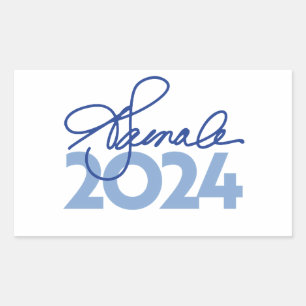 Pegatina Rectangular Firma Kamala Harris 2024