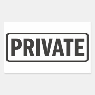 Pegatina Rectangular Firma privada para la oficina