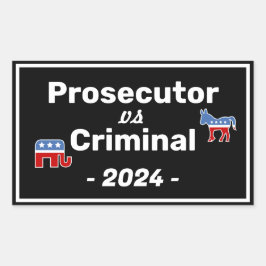 Pegatina Rectangular Fiscal contra criminal de Kamala Harris