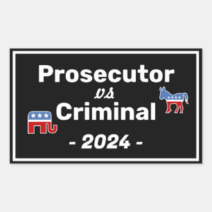 Pegatina Rectangular Fiscal contra criminal de Kamala Harris