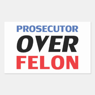 Pegatina Rectangular Fiscal sobre la tipografía de Felon azul blanco ro