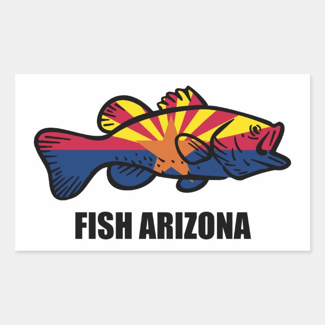 Pegatina Rectangular Fish Arizona (Anverso)
