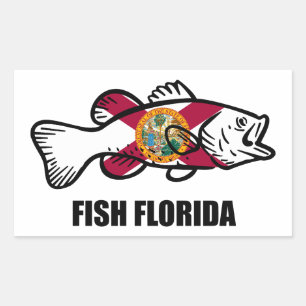 Pegatina Rectangular Fish Florida