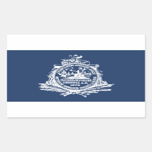 Pegatina Rectangular Flag of Charleston, South Carolina