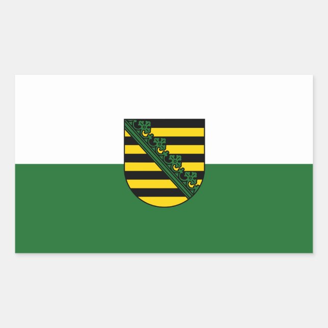 Pegatina Rectangular Flag of Saxony Rectangular Sticker (Anverso)