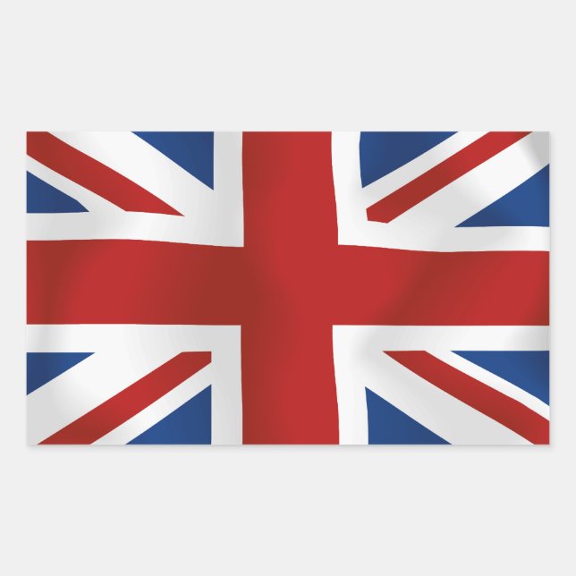 Pegatina Rectangular Flag of The United Kingdom #2 rectangle (Anverso)