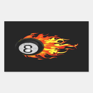 Pegatina Rectangular Flamando 8 bolas