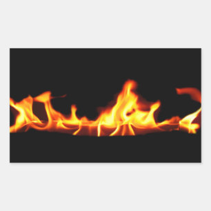 PEGATINA RECTANGULAR FLAMES