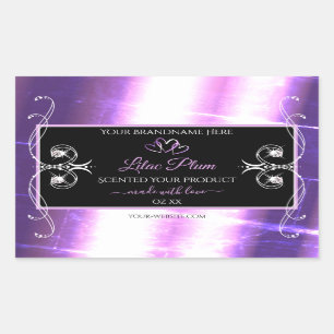 Pegatina Rectangular Flashy Light Purple Black Product Labs Diamonds