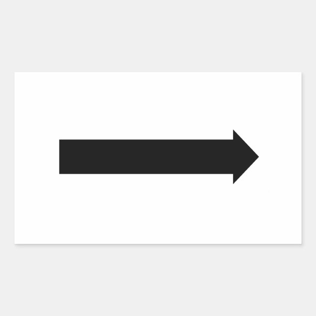 Pegatina Rectangular Flecha (Anverso)