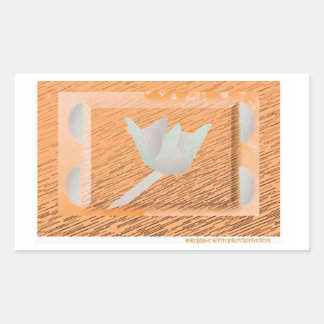 Pegatina Rectangular Flor con inspiración.