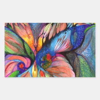 Pegatina Rectangular Flor de dreamland
