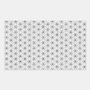 Pegatina Rectangular Flor de vida