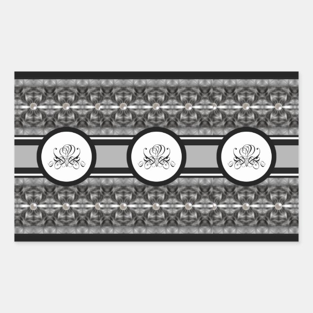 Pegatina Rectangular Flor funeraria (Anverso)