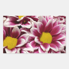 Pegatina Rectangular Flor morada