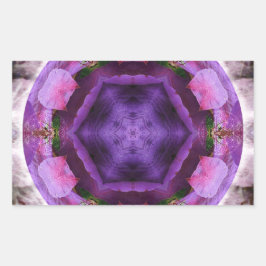 Pegatina Rectangular Florecimiento