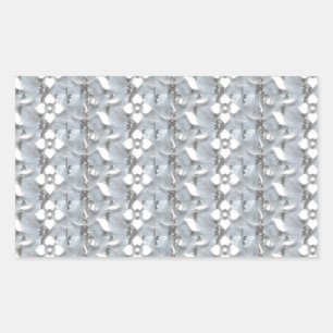 Pegatina Rectangular Flores blancas String Art NVN171 NavinJOSHI