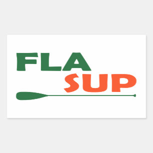 Pegatina Rectangular Florida Stand Up Paddling