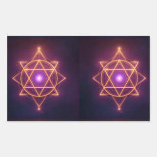Pegatina Rectangular Flujo de Energía Divina Diwali ArtivaNest