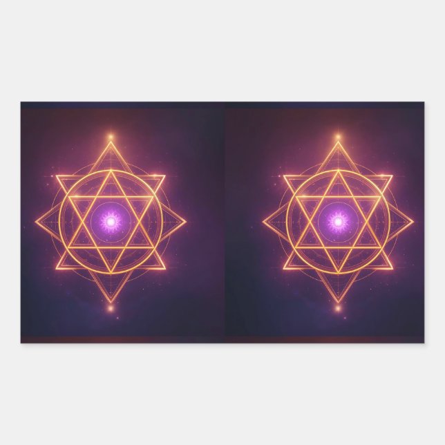 Pegatina Rectangular Flujo de Energía Divina Diwali | ArtivaNest (Anverso)