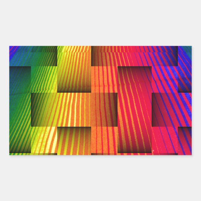Pegatina Rectangular Flujos de amor_ (Anverso)