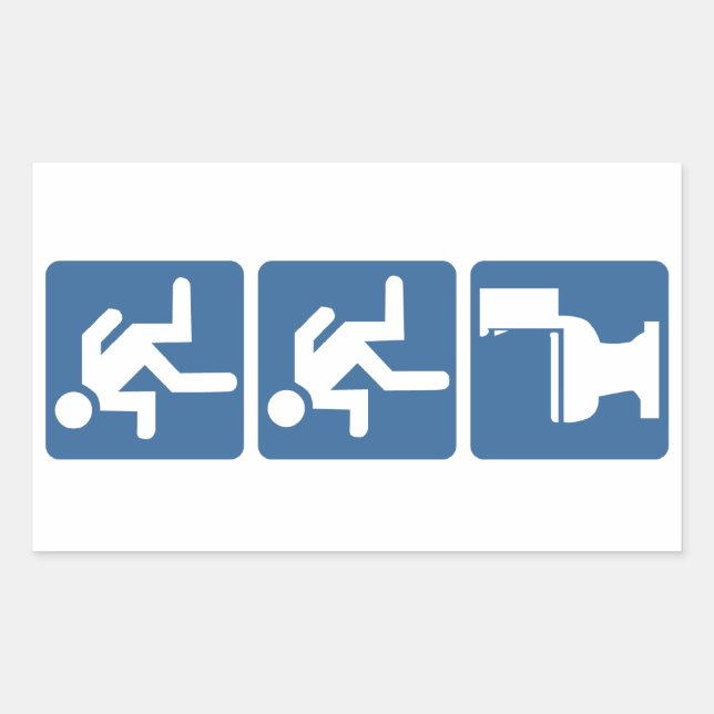 Pegatina Rectangular Flush de Runner-Runner (Anverso)